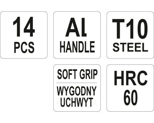  Набор резцов для точных работ (14шт) Yato YT-75140
