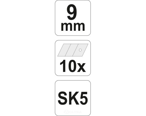  Лезвия запасные 9мм (10шт) SK5 Yato YT-7528