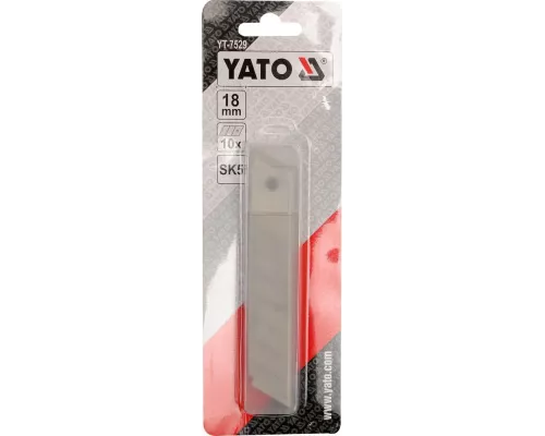 Лезвия запасные 18мм (10шт) SK5 Yato YT-7529 Лезвия запасные 18мм (10шт) SK5 Yato YT-7529