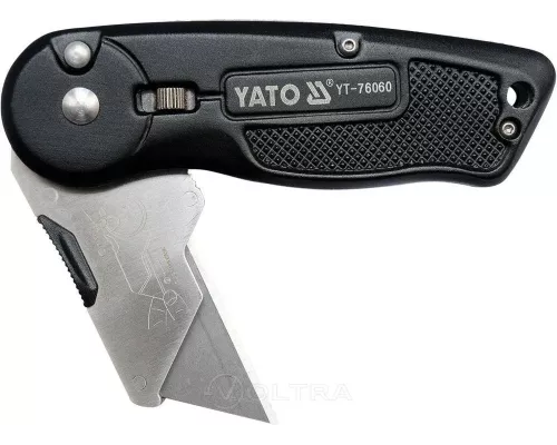  Нож с выдвижным трапецевидным лезвием 61x33x0.5мм SK5, Al Yato YT-76060