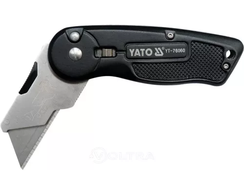  Нож с выдвижным трапецевидным лезвием 61x33x0.5мм SK5, Al Yato YT-76060