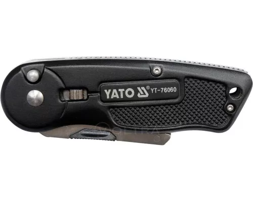  Нож с выдвижным трапецевидным лезвием 61x33x0.5мм SK5, Al Yato YT-76060