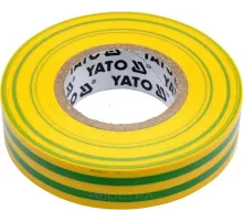 Изолента ПВХ 15мм х 20м х 0.13мм (желто-зеленая) Yato YT-81593