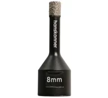 H1055-10-08 Коронка алмазная для УШМ, TilePro, 8 мм, вакуумн. спекание алмазов, Hanskonner, 4603010131021 (CN)