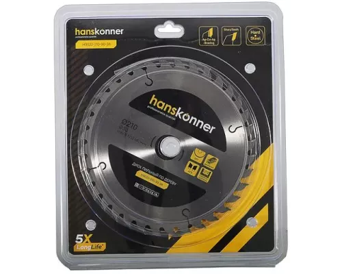 Диск пильный Hanskonner H9022-210-30-36