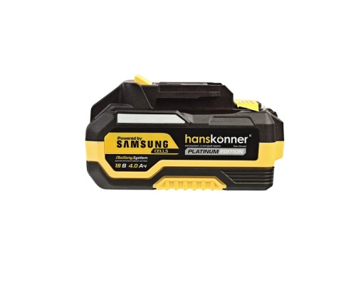 HBP2004PRO аккумулятор Hanskonner PLATINUM 18 В, 1BatterySystem, 4.0 Ач, SAMSUNG, блистер