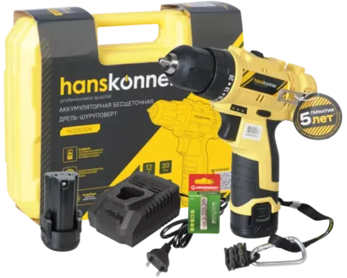 Аккумуляторный шуруповерт Hanskonner HCD1230R