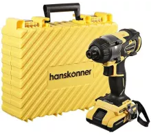 Винтоверт ударный аккумуляторный б/щ, 18В, Unibattery,280Нм,1/4", 3скор, 2x2.4Ач,кейс, HANSKONNER, HCD18280H, 4603010088790