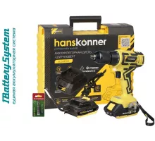 Аккумуляторный шуруповерт Hanskonner HCD1855R 1BatterySystem