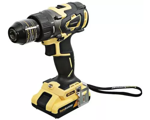 Аккумуляторный шуруповерт Hanskonner  HCD1865BL Unibattery