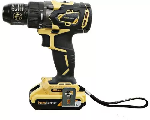 Аккумуляторный шуруповерт Hanskonner  HCD1865BL Unibattery
