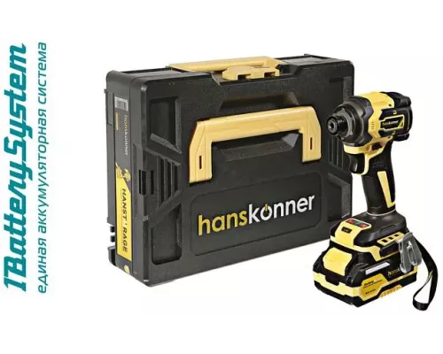 Аккумуляторный ударный винтоверт Hanskonner HCD20280BLC 1BatterySystem