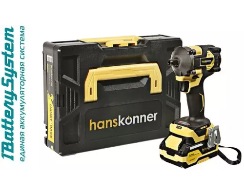 Аккумуляторный ударный гайковерт Hanskonner HCD20420BLC 1BatterySystem