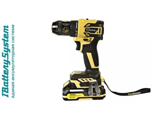 HCD2065BLC Дрель аккумуляторная б/щ Hanskonner 1BatterySystem HCD2065BLC Дрель аккумуляторная б/щ Hanskonner 1BatterySystem
