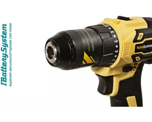 HCD2065BLC Дрель аккумуляторная б/щ Hanskonner 1BatterySystem HCD2065BLC Дрель аккумуляторная б/щ Hanskonner 1BatterySystem