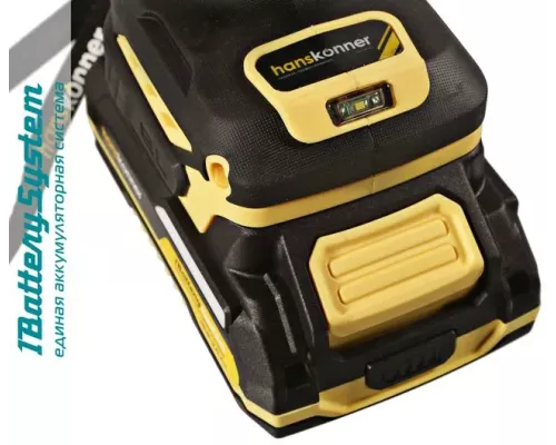 HCD2065BLIC Аккумуляторный шуруповерт Hanskonner 1BatterySystem