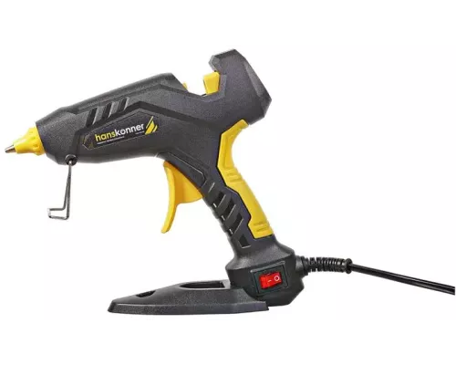 Пистолет клеевой 60 Вт, 2 сменных сопла, 4 стержня Hanskonner