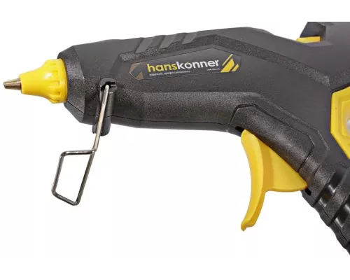 Пистолет клеевой 60 Вт, 2 сменных сопла, 4 стержня Hanskonner