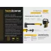 Топор 650г, фиберглассовая рукоятка с TPE, кованый, PTFE покрытие, Hanskonner