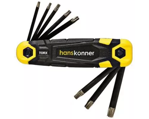 Набор ключей TORX, 8шт, T9-T40, S2, Hanskonner Набор ключей TORX, 8шт, T9-T40, S2, Hanskonner