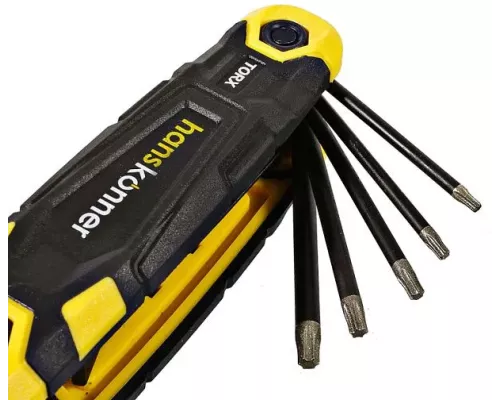Набор ключей TORX, 8шт, T9-T40, S2, Hanskonner Набор ключей TORX, 8шт, T9-T40, S2, Hanskonner