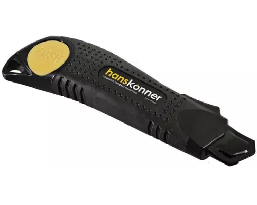 Нож 18мм, обрезиненный корпус, лезвие SK2 0.7мм, Hanskonner