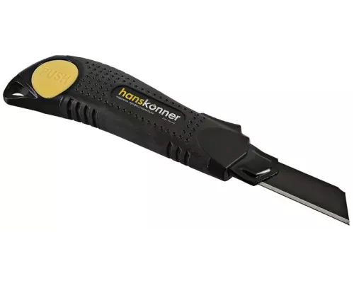 Нож 18мм, обрезиненный корпус, лезвие SK2 0.7мм, Hanskonner