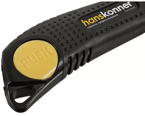 Нож 18мм, обрезиненный корпус, лезвие SK2 0.7мм, Hanskonner