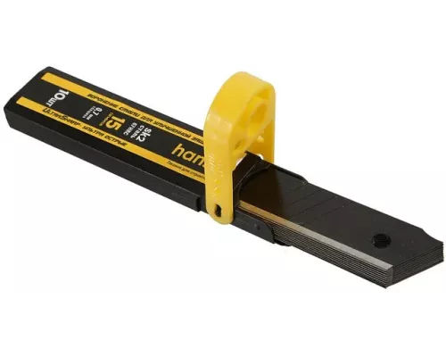 Лезвия 18мм, 10шт, оксидированные, SK2 сталь, толщина 0.7мм, Hanskonner