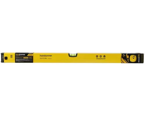 Уровень 800 мм, фрезеров., 3 глазка (1 зеркальн.), точн. 0.5мм/м, Hanskonner