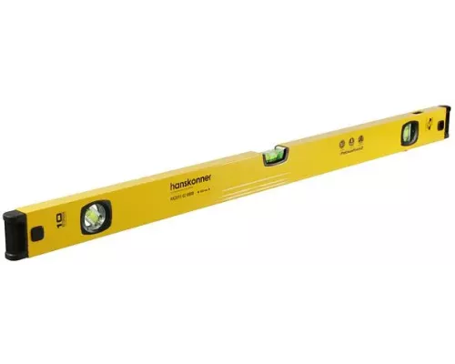 Уровень 800 мм, фрезеров., 3 глазка (1 зеркальн.), точн. 0.5мм/м, Hanskonner