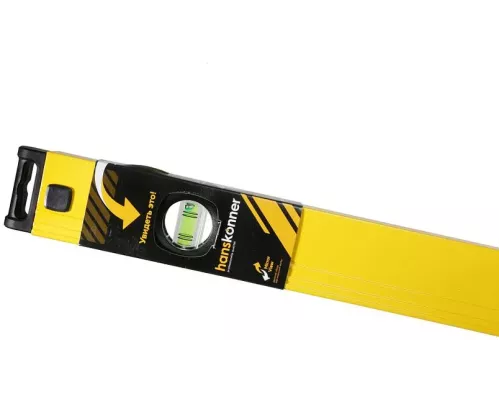 Уровень 1200 мм, фрезеров., 3 глазка (1 зеркальн.), точн. 0.5мм/м, Hanskonner