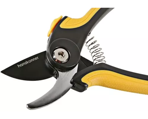 Секатор ручной, 180 мм, верхнее лезвие с тефлоновым покрытием, Hanskonner