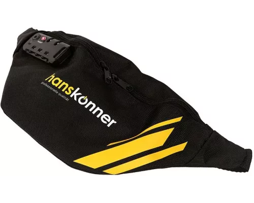 Сумка поясная, 2 отделения, 360x150x70мм, кодовый замок, Hanskonner