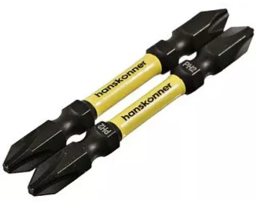 Биты PH2x65мм, ImpactPower, двусторон., торсионные, 2шт, Hanskonne Биты PH2x65мм, ImpactPower, двусторон., торсионные, 2шт, Hanskonne