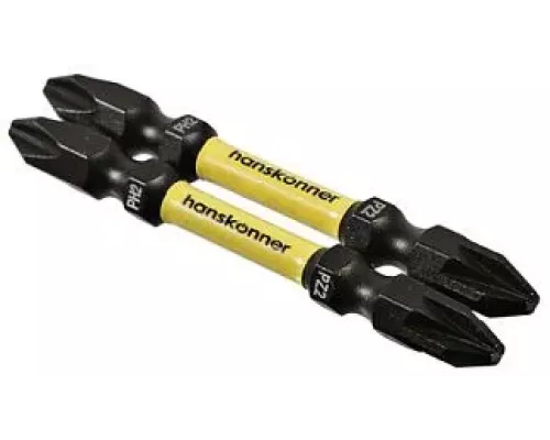 Биты PH2PZ2x65мм, ImpactPower, двуст., торсионные, 2шт, Hanskonner Биты PH2PZ2x65мм, ImpactPower, двуст., торсионные, 2шт, Hanskonner