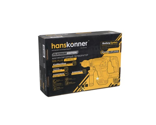Аккумуляторный перфоратор Hanskonner PLATINUM HRH1827BL 4Дж, 3реж Аккумуляторный перфоратор Hanskonner PLATINUM HRH1827BL 4Дж, 3реж