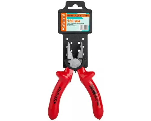 Пассатижи, 160мм, диэлектрические рукоятки, Sturm!