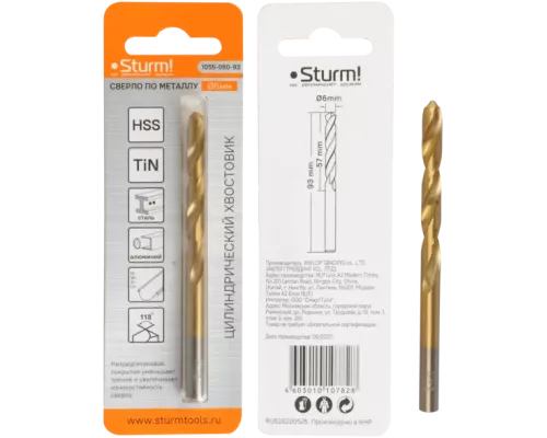 Сверло по металлу Sturm! 1055-060-93 Сверло по металлу Sturm! 1055-060-93