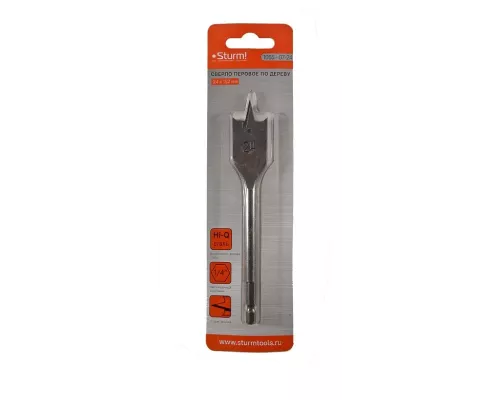 Сверло перовое по дереву, 24мм, шестигранный хвостовик, Sturm!