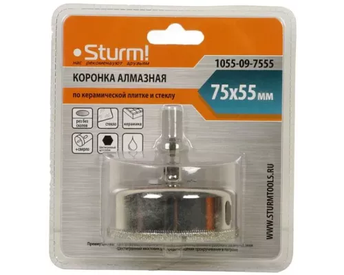 Коронка алмазная Sturm! 1055-09-7555