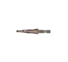 Сверло ступенчатое по металлу 4-12мм шаг 1мм Р6М5+COBALT, спираль Sturm!