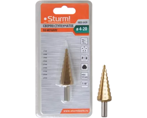 Сверло ступенчатое Sturm! 1055-S420
