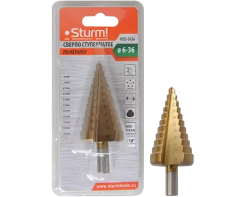 Сверло ступенчатое Sturm! 1055-S636