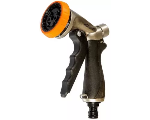 Пистолет для полива 7 режимов, цинковый корпус с резиновым покрытием Sturm!