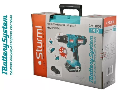 Аккумуляторный шуруповерт-мультитул 4в1 Sturm! CMT1801 1BatterySystem