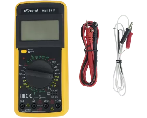 Мультиметр цифровой, измерение ёмкости, частоты, температуры, Sturm!