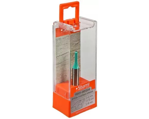 RB01-081304 Фреза пазовая прямая с одним лезвием DxHxL 4x13x55 мм, хв.8 Sturm!