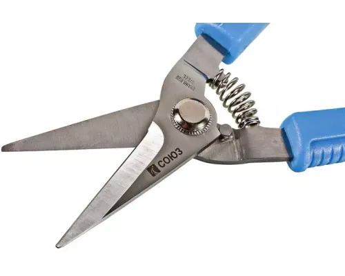 Секатор ручной, 160 мм, пластиковая ручка, толщина лезвия 4 мм, ремешок на руку, СОЮЗ