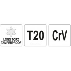 YT-05516 Ключ TORX SECURITY, длинный T20, YATO, 5906083028755, (CN), шт